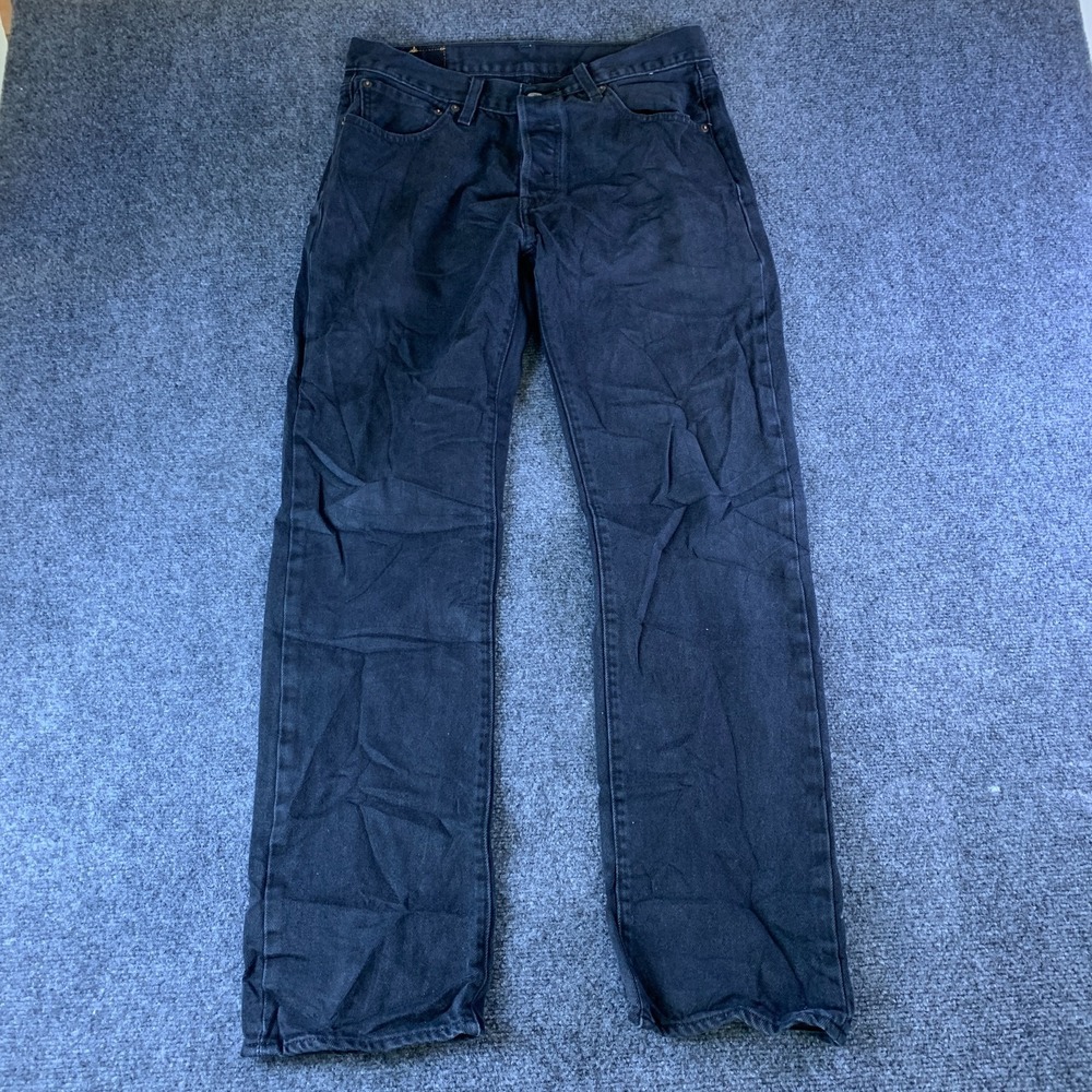 Levi's 501 Original Jeans Mens 32x32 (Fits 30x28.5) Black Denim Straight Leg